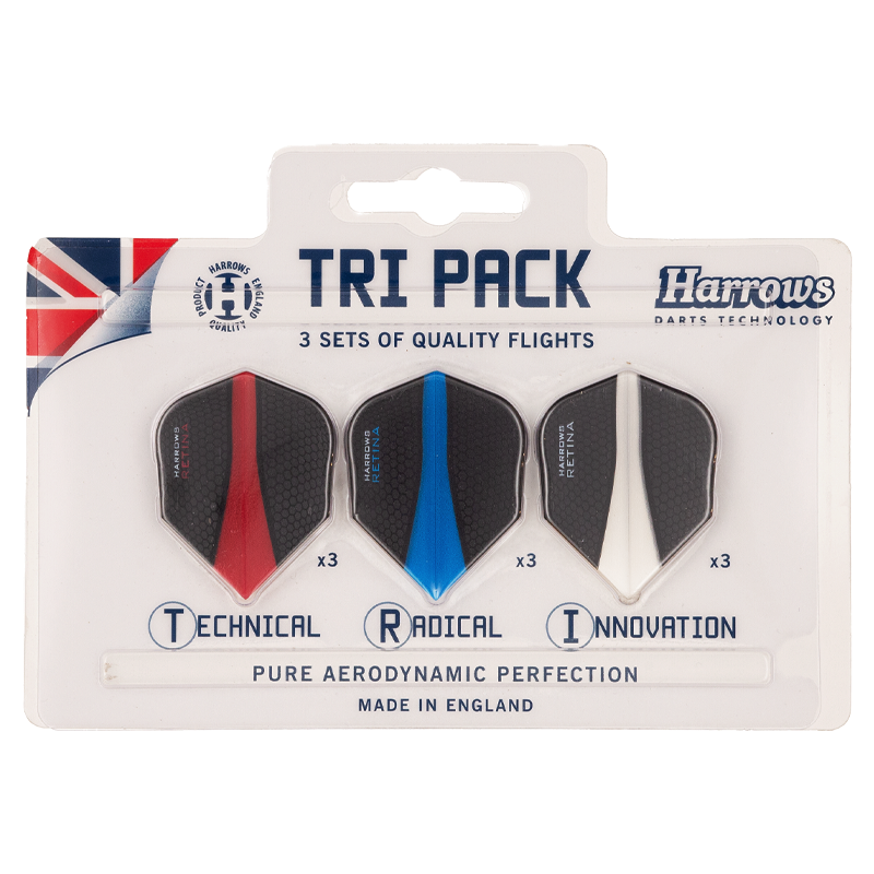Harrows Dart Flights Retina Tri Pack 9 Pcs - Bilde 2