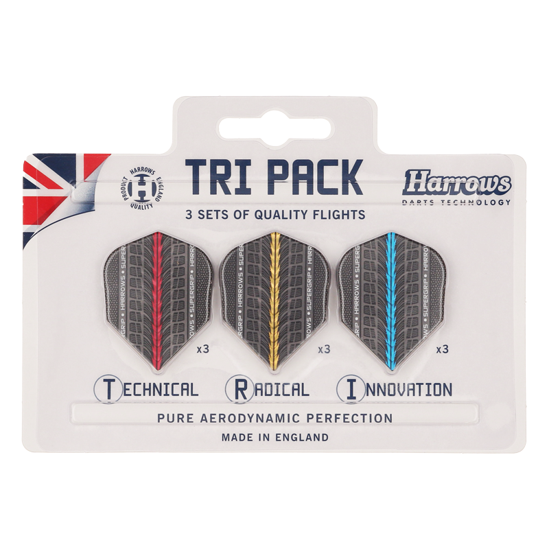 Harrows Dart Flights Supergrip Tri Pack 9 Pcs - Bilde 2
